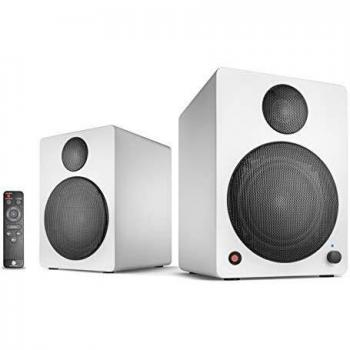Wavemaster CUBE NEO WHITE - Sistema de Altavoces Activos 2.0 Bluetooth 50W con Control Remoto y Conexión Digital
