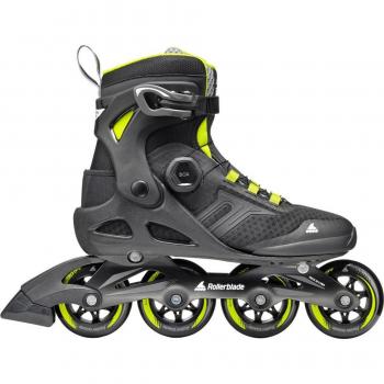 Rollerblade Macroblade 84 BOA Patines en línea Black/Lime 45,5