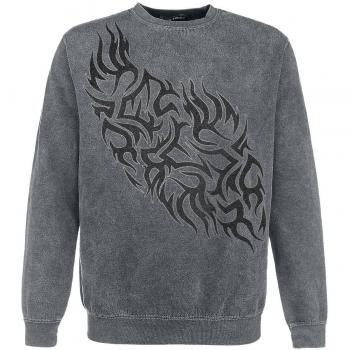 Outer Vision Flames Tattoo Sudadera Gris XL