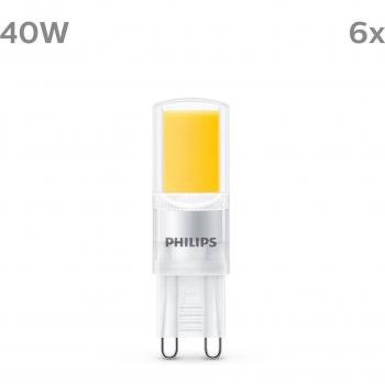 Bombilla LED Philips G9 3,2W 400lm 2.700K transparente (pack de 6 unidades)