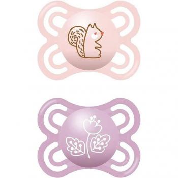 Chupete Mam Perfect 0+ Silicona 2 unidades Rosa