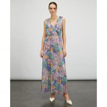Vestido largo estampado de lentejuelas