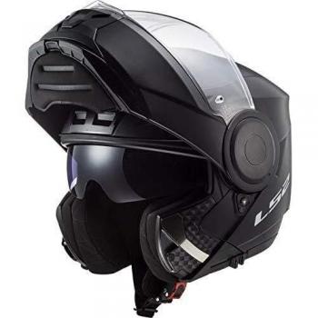 LS2 Scope Casco de Moto, Hombre, Nero Opaco, XL