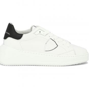 Philippe Model Paris Women's Tres Temple Sneakers in White, Size 41 (11 US)