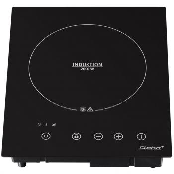 Placa de Inducción Steba IK 60 E, Autonómica, Superficie de Vidrio-Cerámica, 2000W, Control Táctil