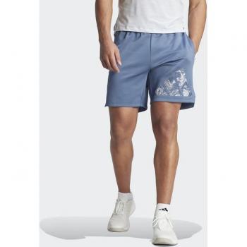 Adidas Short de hombre 7' Workout Logo Knit Azul M