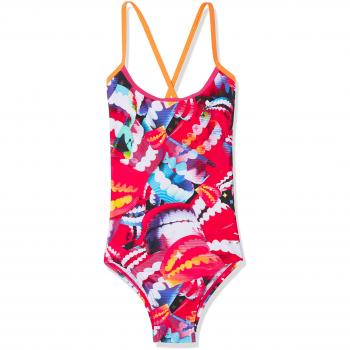Speedo Gem Single Crossback Bañador, Niñas, Naranja