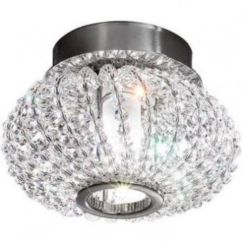 Foco de diseño montado en superficie CARLA en cristal cromado, 1 bombilla G9