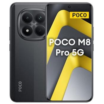 Xiaomi POCO M8 Pro 5G Smartphone Negro 12GB + 512GB Pantalla AMOLED 6.83 Snapdragon® 7s Gen 4 Carga Rápida de 100W