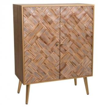 Recibidor Colonial de Madera Marrón 74x36x94 cm