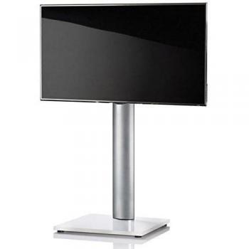 VCM Onu Soporte de TV en Blanco Barniz Incluye Papel, Aluminio, Color Plateado
