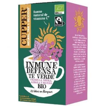 Cupper Infusión de Té Verde Inmune Defensa Bio 20 Bolsitas