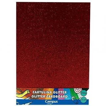 Campus University 630706 - Cartulina, 235 x 305 mm, color rojo