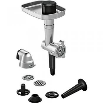 Bosch Hogar MUZ9HA1 Set picador de carne y verduras para robots de cocina OptiMUM, Stainless Steel, Acero y negro