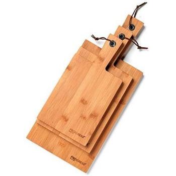 Progress Juego de Tablas de Cortar de bambú de 3 Piezas BW05082, Marrón, 3 Pack