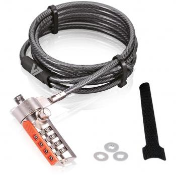 V7 SLC4000-13EB - Cable con candado de Seguridad, 2 m, 48.6 mm,