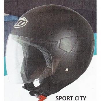 Casco jet L - 065 - 506 - Sport City negro mate 59 - 60