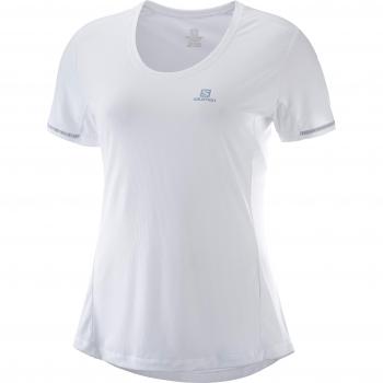Salomon Agile SS tee T-Shirt, Mujer, White, XS