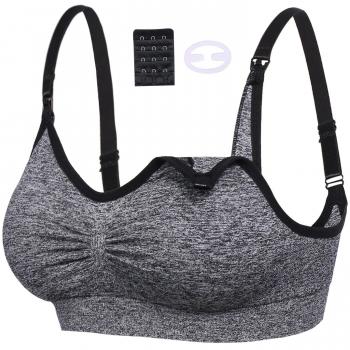 Aibrou 1/2 Sujetador de maternidad de lactancia,invisible Respirable y Cómodo Sujetador Extendido para Premamá,Pack de 1/2