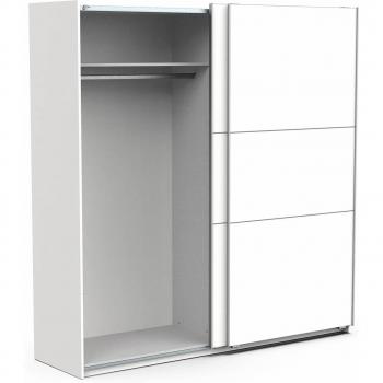 Armario 2 puertas correderas Ghost - L194,5 cm - Blanco mate