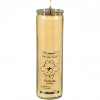 Palm Light 4041678000790 Chakra Vela, Manipura-Chakra, Aproximadamente 100 Horas, Altura 20 cm, Amarillo