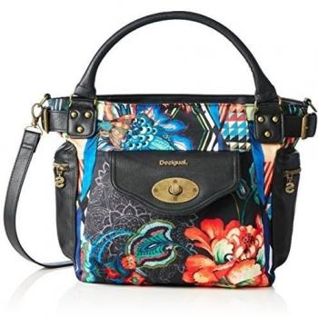 Desigual - MCBEE DUNIA, Bolsa de Asa Superior Mujer, Negro