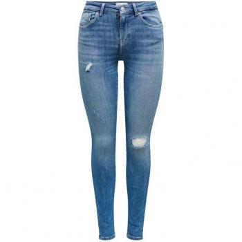 Only Onlpower Life Mid Rise Push-Up Skinny Jeans for Women