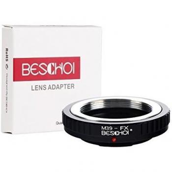 Adaptador Leica a Fuji (M39-FX) - Beschoi Anillo Adaptador de Montura de Lente para Montar M39 (39mm x1 Leica thread mount) Lente a Fujifilm X-Pro1 Mirrorless Cámara