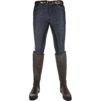 HKM SPORTS EQUIPMENT Herren-Reithose-Texas New-3/4 Alos Besatz6969 Pantalones, Unisex Adulto, Azul Oscuro/Azul Oscuro, 46