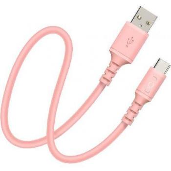 Cable USB A a USB-C DCU Rosa 1 m