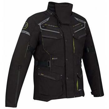 Bering Minsk - Chaqueta para moto, color negro neón, talla