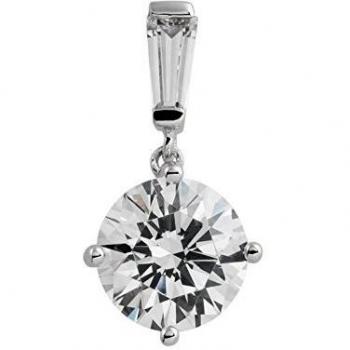 Diamonfire Nupcial Damen-Colgante 925 Plata rodiada con circonita Corte Brillante Blanco - 65/1062/1/082