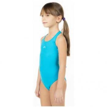 Bañador de natación Aquarapid Aquilyj niña azul, material de secado rápido, diseño cómodo y ajustado, protección UV, ideal para actividades acuáticas