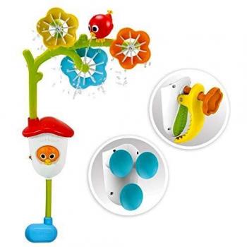Yookidoo - Móvil de Baño para Bebé - Flores y Fuente giratorias para recién Nacidos y niños - Desarrollo Sensorial de Tiempo de Baño