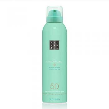 RITUALS The Ritual of Karma Sunscreen Lotion SPF 50 Suncare 200ml - Leche solar en spray, protección solar alta, SPF 50, formato de 200 ml