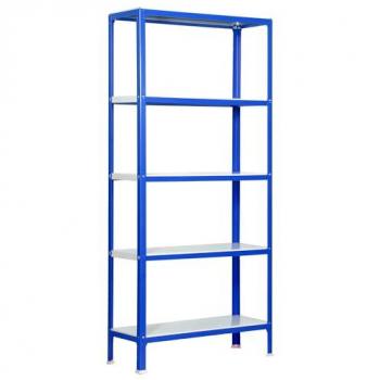 Estantería Simon Home Click Plus 5/300 Azul/Blanco - 442100209181035 - Simon Rack, Estantería sin tornillos para casa Homeclick 5 estantes Azul/Blanco 1800x1000