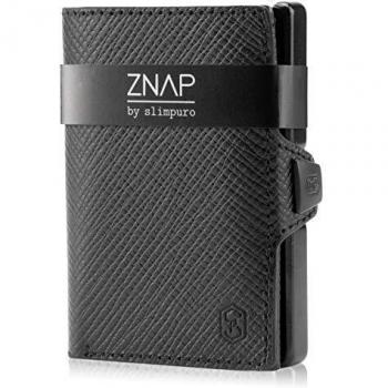 Slimpuro ZNAP Cartera Slim 12 - Portafolio con monedero, protección RFID, 8,9 x 1,8 x 6,3 cm