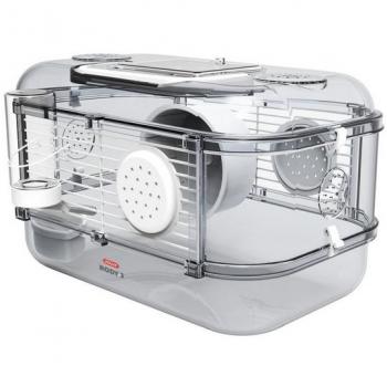 Jaula para pequeños roedores Zolux Rody 3 Mini, dimensiones 33 x 8 x 21 cm, incluye transportín blanco (1 pieza)