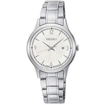 Seiko Reloj analogico para Mujer de Cuarzo con Correa en Acero Inoxidable SXDG93P1