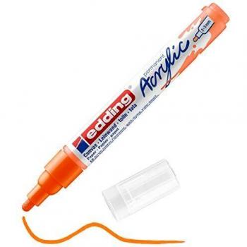 Marcador Acrílico Edding 5100 Medium Naranja Neón Punta Redonda 2-3 mm