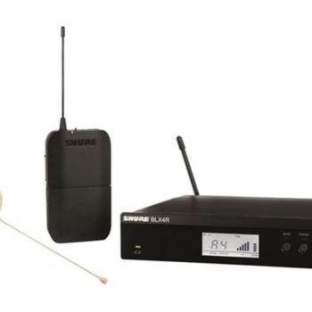 Shure BLX14R Wireless Rackmount Presenter System with MX153 Earset Microphone J11: 596-616MHz