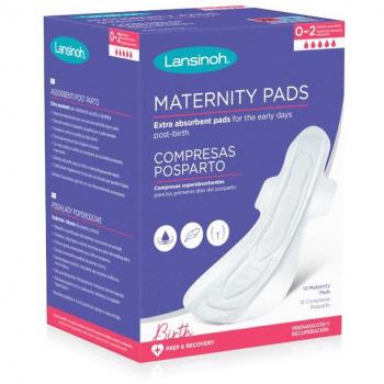 Compresas Posparto Superabsorbentes Lansinoh 0-2 Semanas, 10 unidades