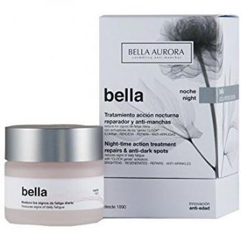 Bella Aurora Crema de Noche Anti-Arrugas Mujer 40+ Años, 50 ml | Anti-Edad y Anti-Manchas | Tratamiento Facial Hidratante | BELLA