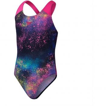 Bañador de niña de natación Speedo Digital Allover Splashback Negro (13-14)