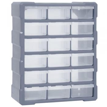 vidaXL Multi-drawer Organiser with 18 Middle Drawers 38x16x47 cm