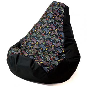 Bolso Puff Pera Estampado Negro 105 x 80 cm