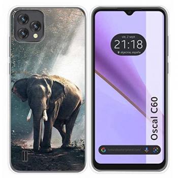 Funda de Silicona TPU Personalizada con Diseño de Elefante para Blackview Oscal C60