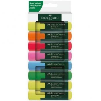 Set de 8 Marcadores Textliner 48 Faber-Castell - Fluorescentes en Colores Surtidos