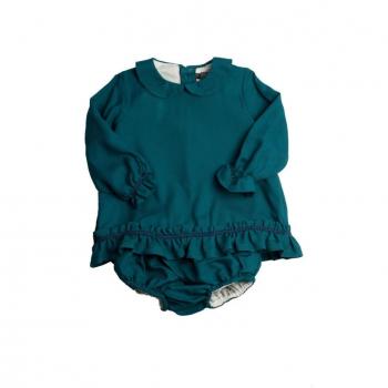 CAROLO BABY Conjunto de Jesusito y Braga CaroloBaby con Volante EN el Bajo