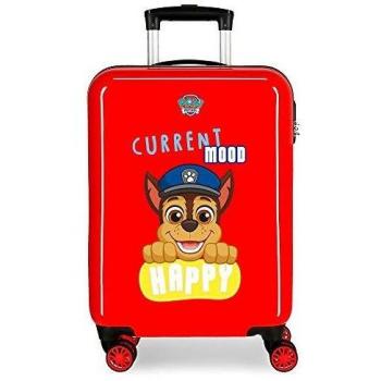 Paw Patrol Patrulla Canina Playful Maleta de Cabina Rojo 38x55x20 cms Rígida ABS Cierre combinación 34L 2,6Kgs 4 Ruedas Dobles Equipaje de Mano